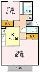 グリーンコーポ板谷Ｂ棟の物件間取画像